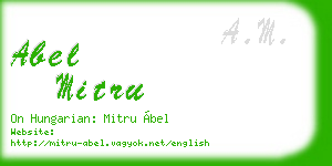 abel mitru business card